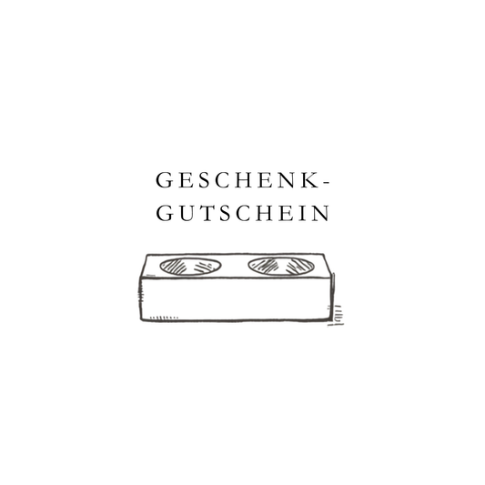 Geschenkgutschein – Napfhalter aus Beton